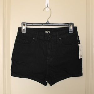 BDG size 25 black high rise shorts - NWT